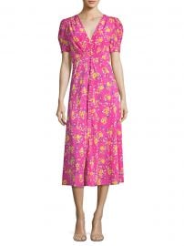 Lea Silk Midi Dress at Saks Fifth Avenue